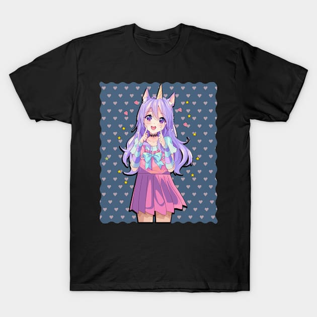 Anime Girl Unicorn T-Shirt by funkyteesfunny